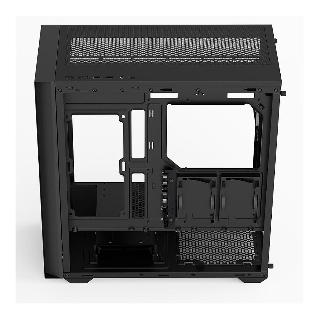 Kasë PC Aerocool D502A / Midi Tower / ATX / 3x 120mm ARGB Front Fan + 1x 120mm ARGB Rear Fan / 2.5"/3.5" HDD / Tempered Glass / USB-C - Zezë - 5