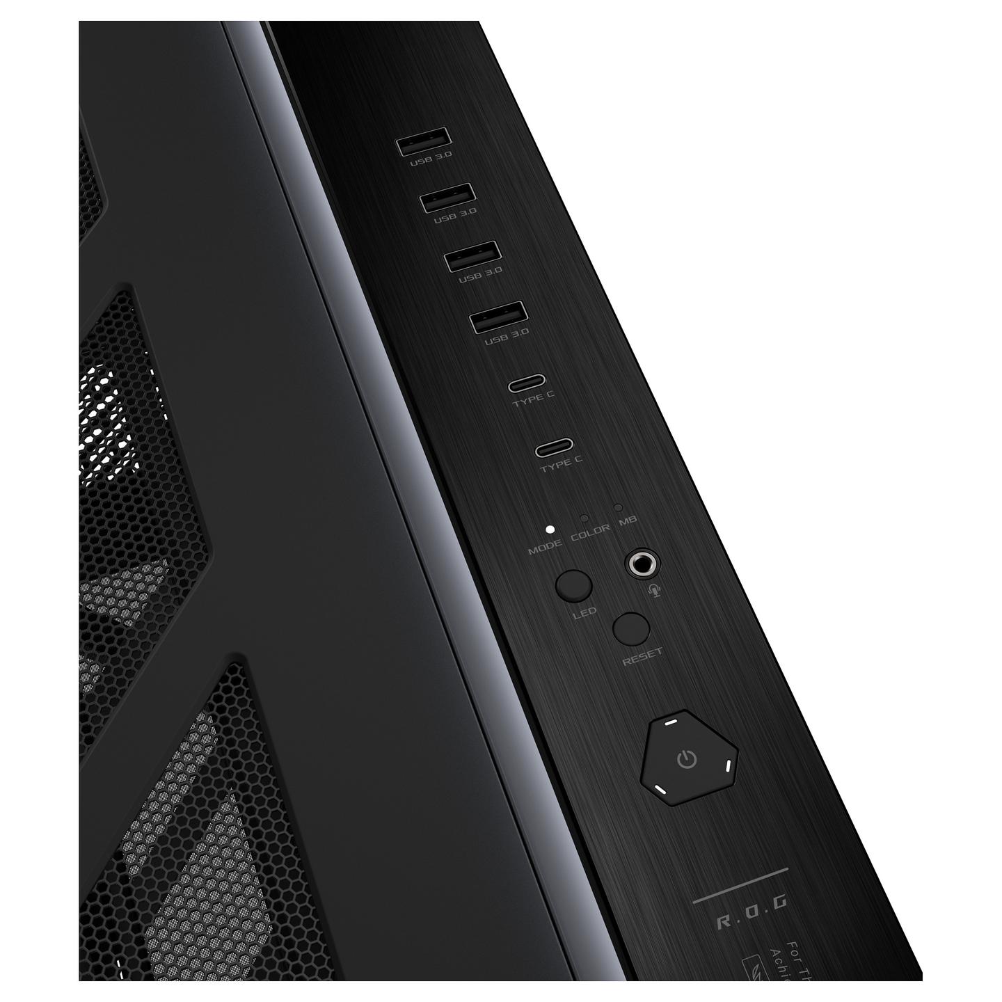 Kasë ASUS ROG CRONOX GR801 CURVE TG ARGB / Big-Tower / Xham i Temperuar / 4x120mm ARGB / EATX – Zezë - 7