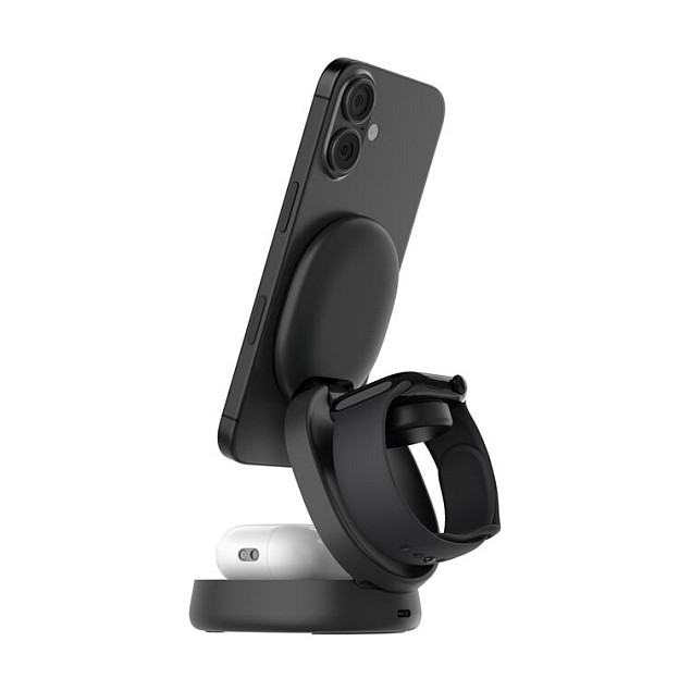 Karikues Pa Kabllo Belkin BoostCharge WIZ034KQBK / 3 në 1 / Qi2 15W / MagSafe / USB-C - Zezë - 4