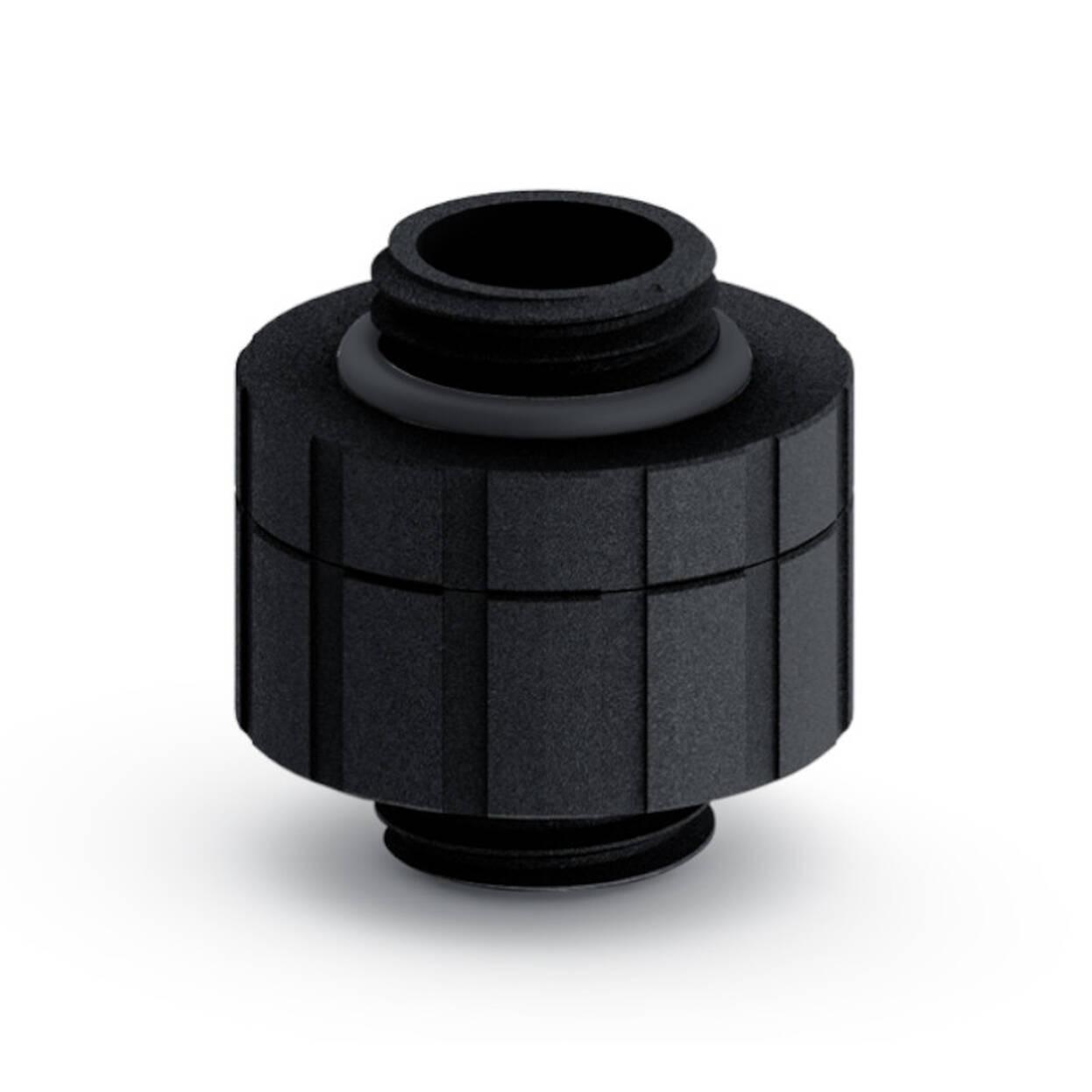 Adapter për Ftohje Bitspower Artemis, 90°, G1/4" Mashkull në G1/4" Mashkull, Rrotullues - Zezë