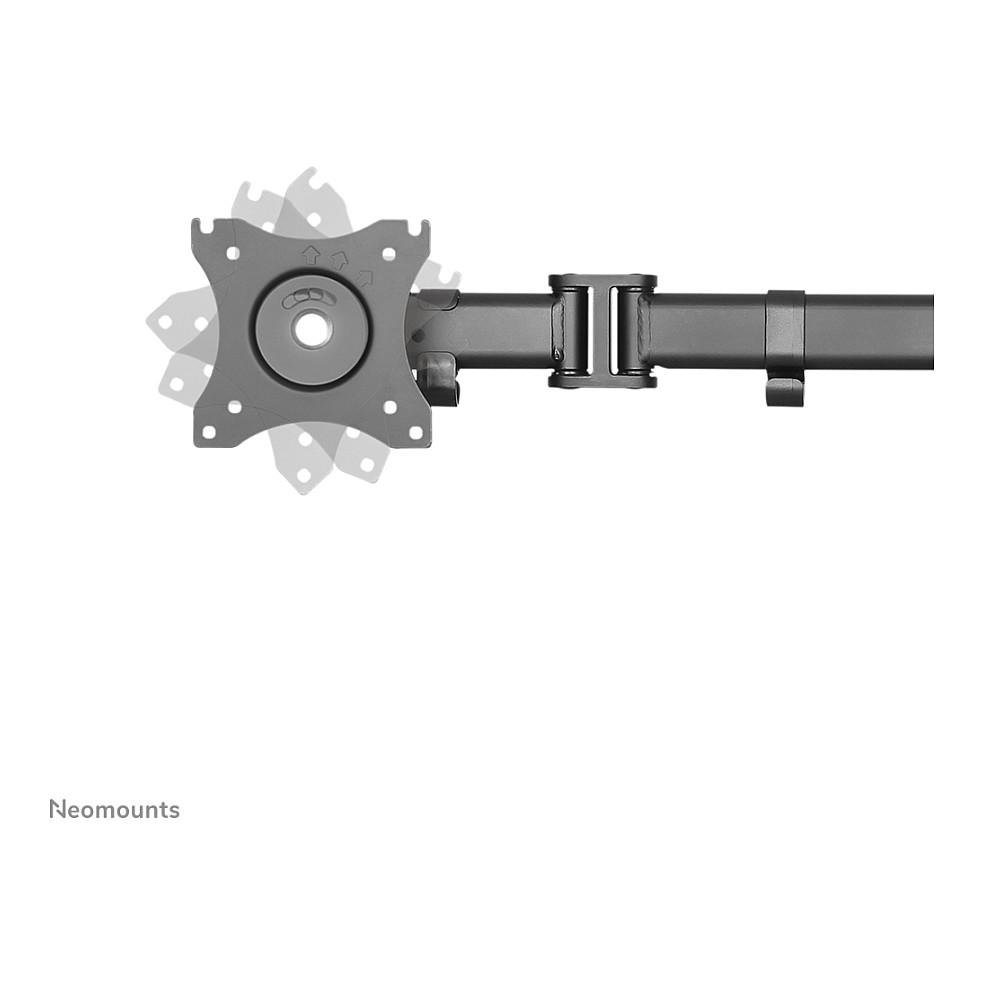 Mbajtëse për Monitor Neomounts NM-D135D3BLACK / 3 Monitorë / 10"-27" / 8kg për Monitor / Full Motion / Clamp-Grommet / Tilt 90° / Swivel 90° - Zezë - 4