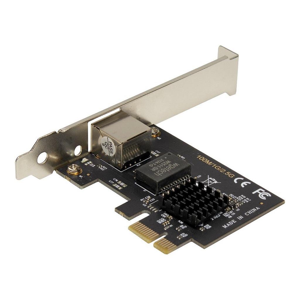 Karta të Rrjetit Inter-Tech Argus ST-7266, PCI Express 2.1 x1, 1x 2.5 Gigabit LAN RJ45, 10/100/1000/2500Mbps, Realtek RTL8125B, Low Profile - 2