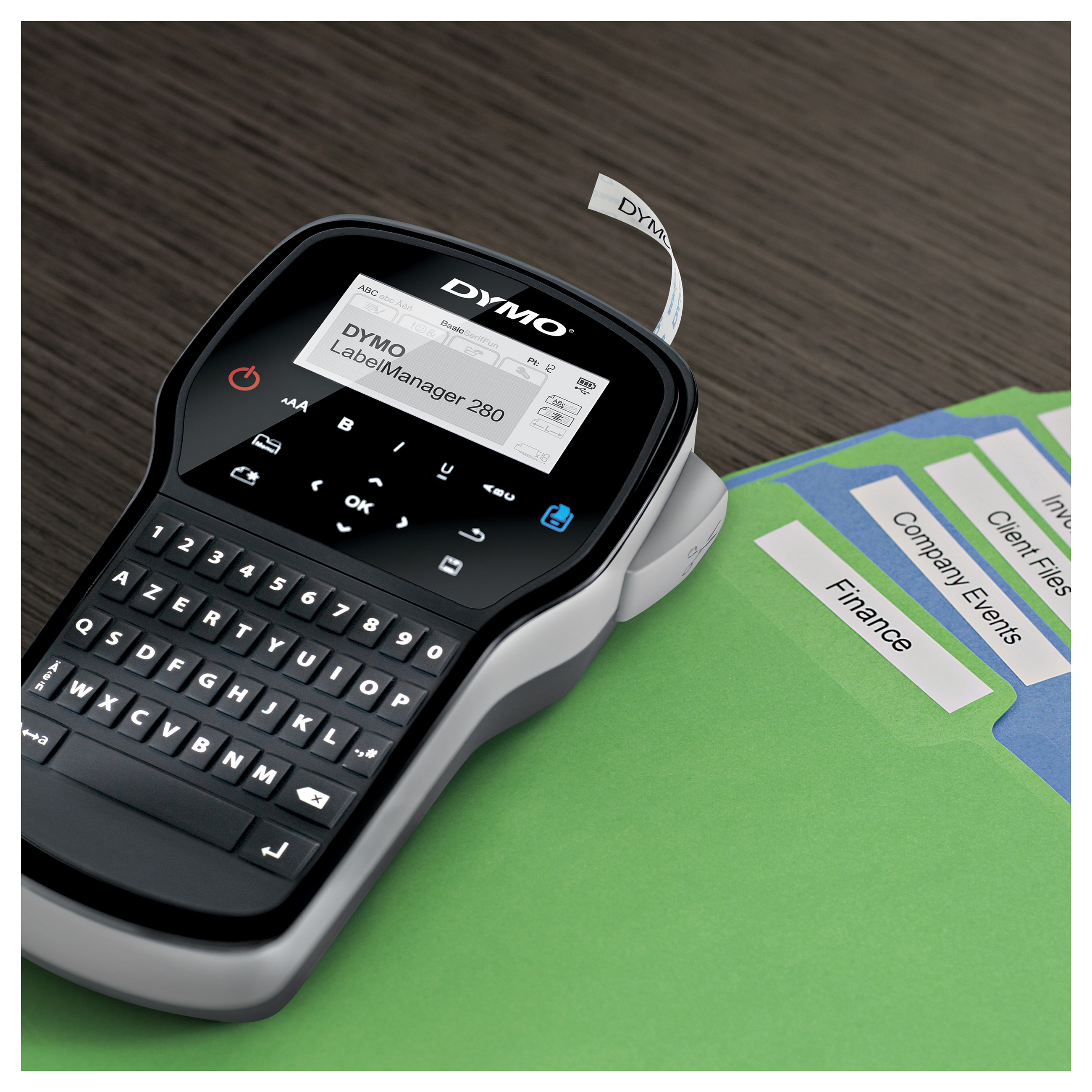 Printer Label DYMO LabelManager 280 QWZ / Thermal Transfer / 180 × 180 DPI / 15 mm/s - Zezë/Argjend - 13