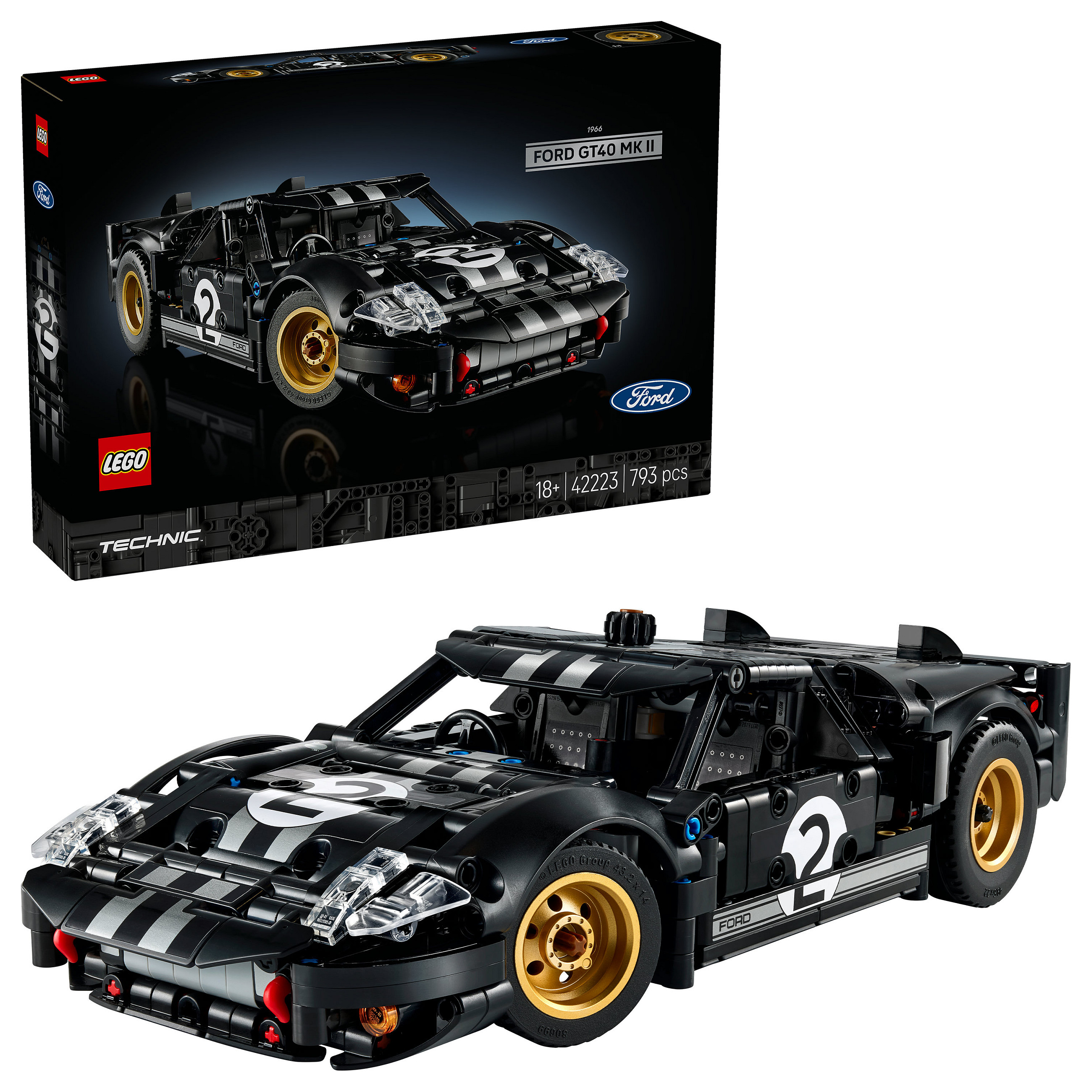 LEGO Technic 1966 Ford GT40 MKII Race Car 42223 - 15