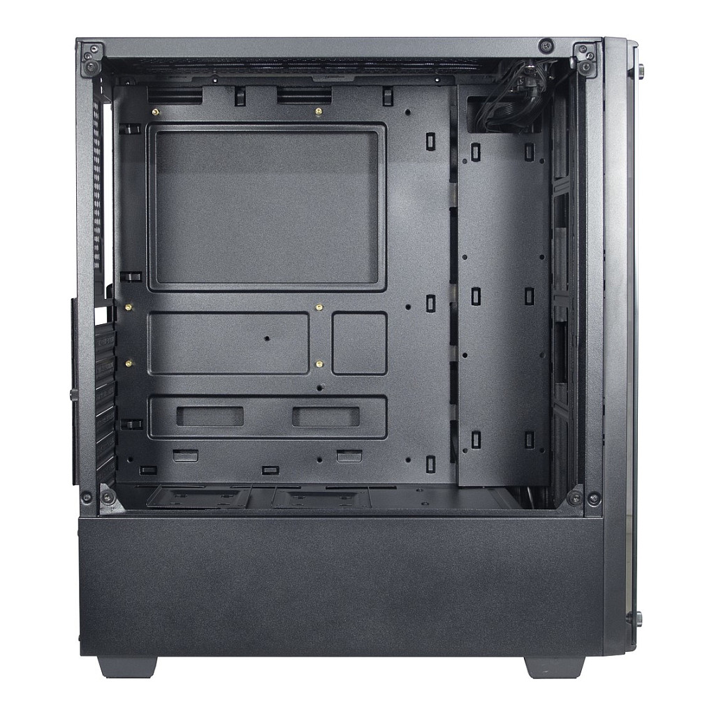 Kasë PC Inter-Tech C-303 Mirror / Midi Tower / ATX / 3x 120mm Fan Support / 2x 3.5" + 4x 2.5" Bay / Tempered Glass - Zezë - 6
