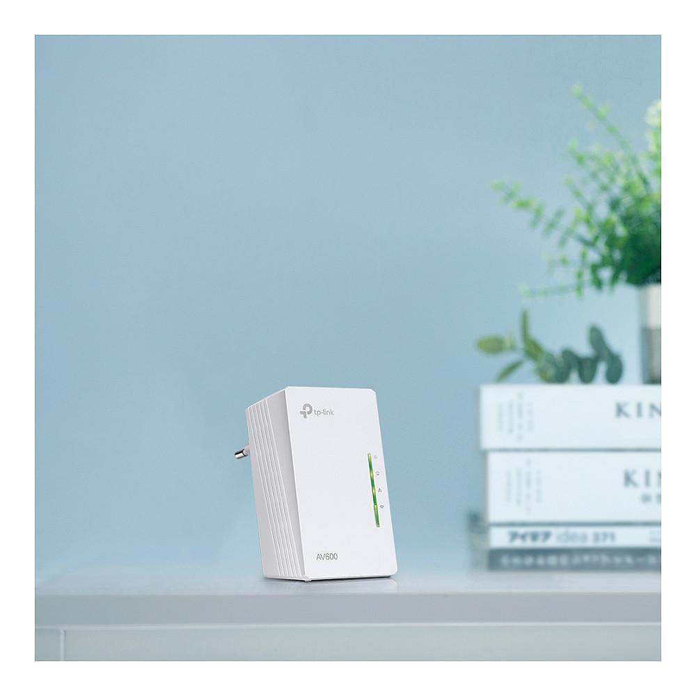 Power-LAN TP-Link TL-WPA4220, 500Mbps, HomePlug AV, Wi-Fi 4 300Mbps, 2× Fast Ethernet 10/100Mbps, 2.4GHz, 128-bit AES - Bardhë - 7