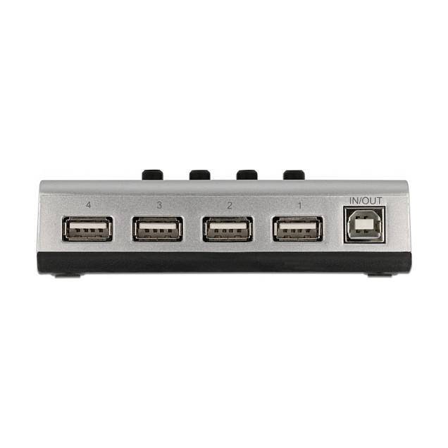 Switch USB DeLOCK 87762, USB 2.0, 1x USB-B, 4x USB-A, 480 Mbps - Argjendtë - 3
