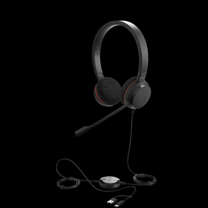 Kufje me kabllo Jabra Evolve 20 UC Duo / USB-A / On-Ear / Stereo – Zezë