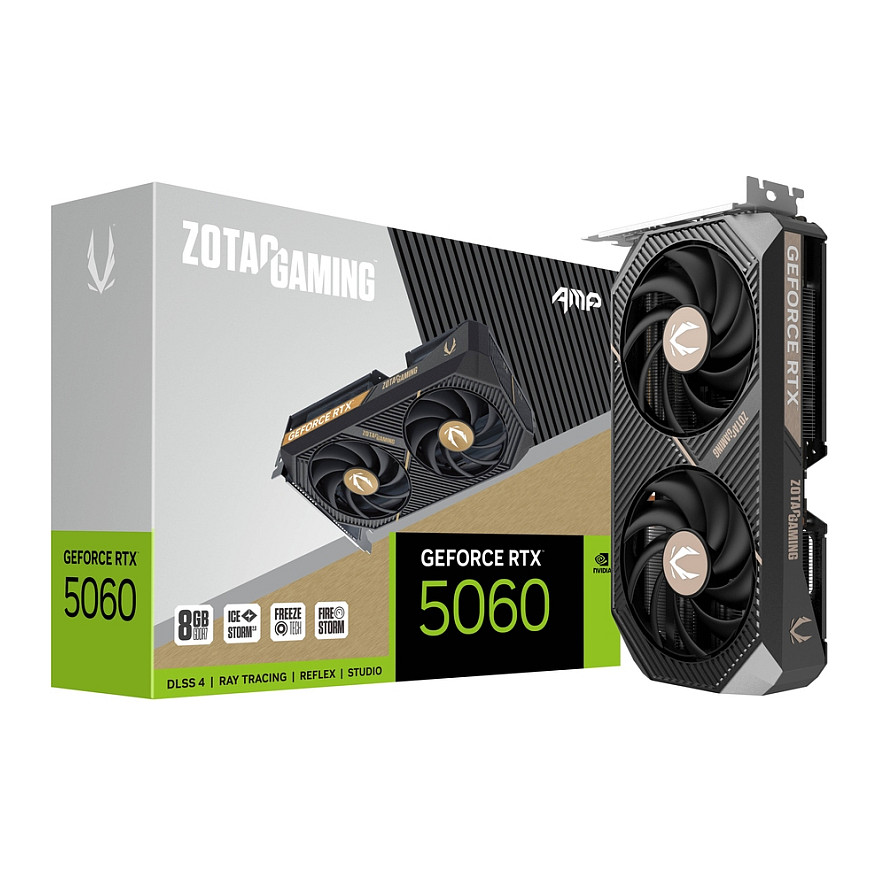 Kartë Grafike NVIDIA ZOTAC GAMING GeForce RTX 5060 AMP / 8GB GDDR7 / PCIe 5.0 / Dual Fan – Zezë - 8