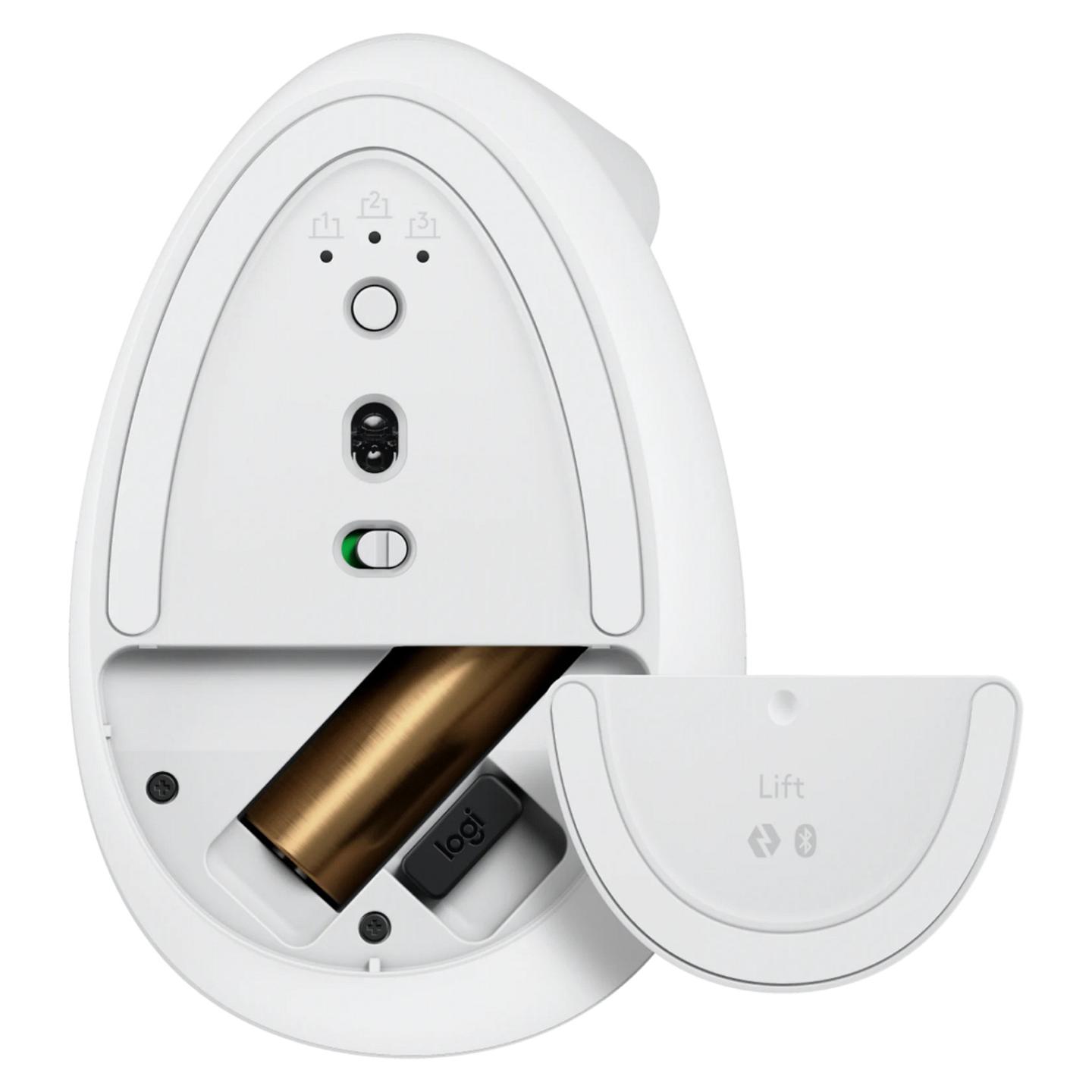 Maus pa kabllo Logitech Lift Vertical Ergonomic / Bluetooth + Logi Bolt / 4,000 DPI / 6 Butona - Bardhë - 15