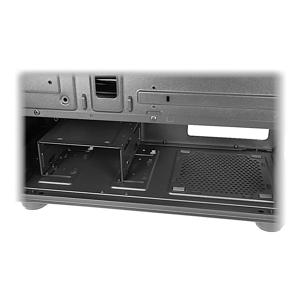 Kasë PC Inter-Tech SM-007 Enforcer / Mini Tower / Micro-ATX / Mini-ITX / 2x 120/140mm Fan Support / 3x 2.5" + 1x 3.5" Bay / Tempered Glass - Zezë - 9