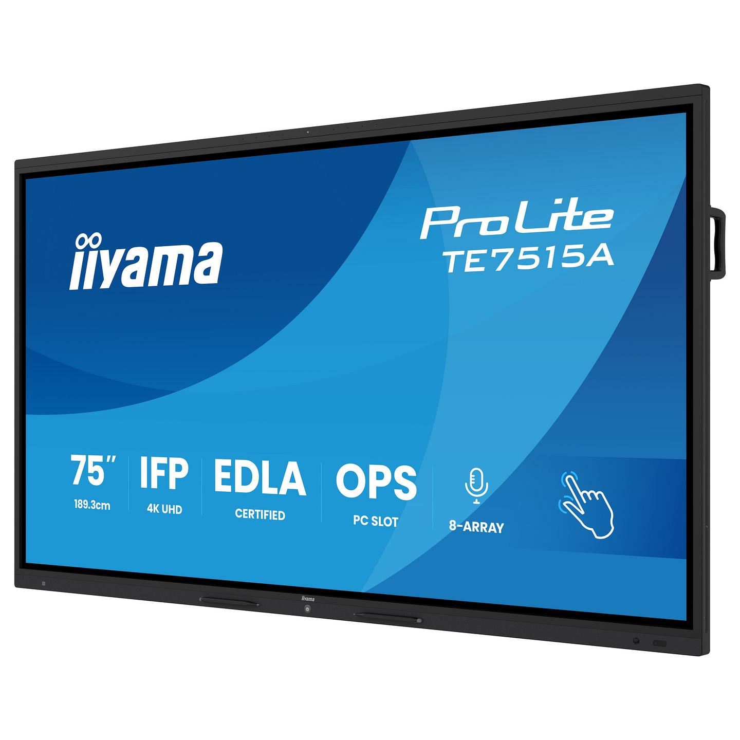 Interaktiv (Smart Board) iiyama ProLite TE7515A-B2AG, 75", 4K UHD, VA, 8GB, 128GB - Zezë - 3