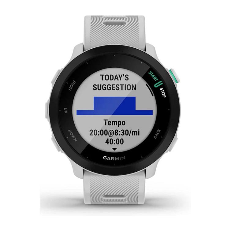 Orë e mençur Garmin Forerunner 55 / 42mm / MIP 1.04" / GPS / Bluetooth / ANT+ / 5 ATM / 14 Ditë Bateri - Bardhë - 2