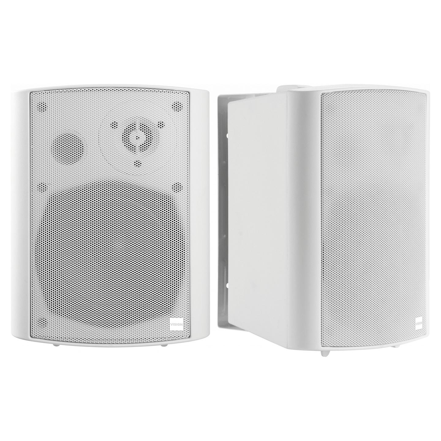 Altoparlantë Vision SP-900P / 2-Way / 2x27W / 5.25" Woofer / RCA & 3.5mm - Bardhë - 2