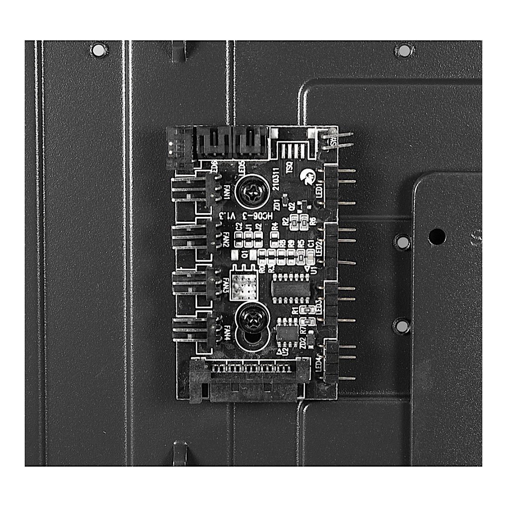 Kasë PC Inter-Tech IT-3503 Airstream / Midi Tower / eATX / ATX / 2x 200mm ARGB Fan / 1x 3.5" + 3x 2.5" Bay / Tempered Glass / USB-C - Zezë - 10