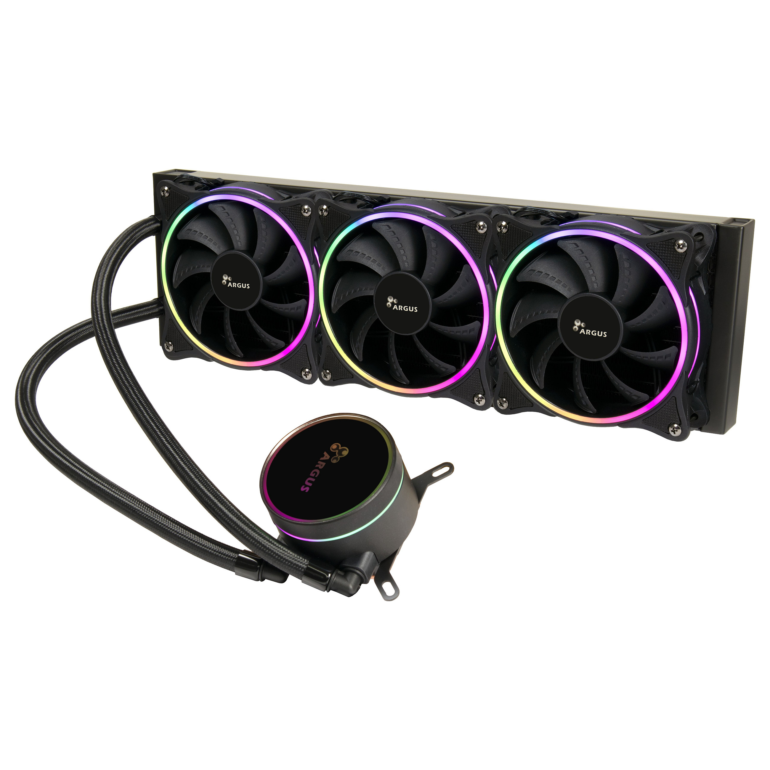 Ftohës për Procesor Inter-Tech Argus Iceman LC-360 RGB / AIO / 360mm / 3×120mm PWM Fan / aRGB / AM3/AM4/AM5 / LGA775/115x/1200/1366/1700/1851 – Zezë