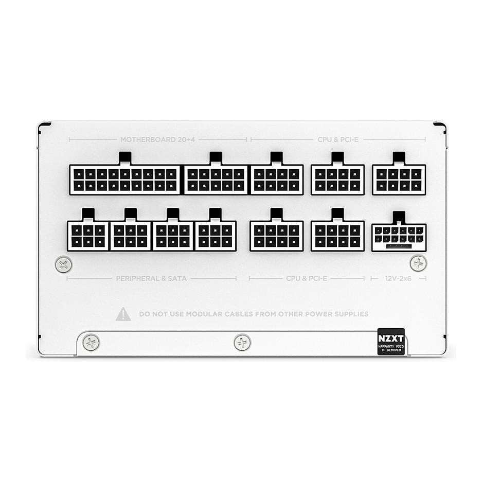 Furnizues Energjie NZXT C1200 Gold / 1200W / ATX 3.1 / 80 PLUS Gold / 24-pin ATX / Aktiv / Fully Modular - Bardhë - 4