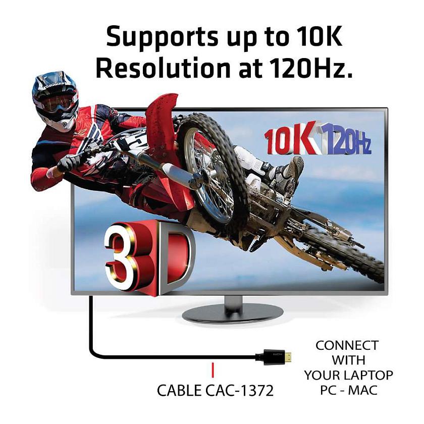 Kabllo HDMI Club 3D CAC-1372 / HDMI në HDMI / 2m / HDMI 2.1 / 8K 60Hz / 4K 120Hz - Zezë - 5