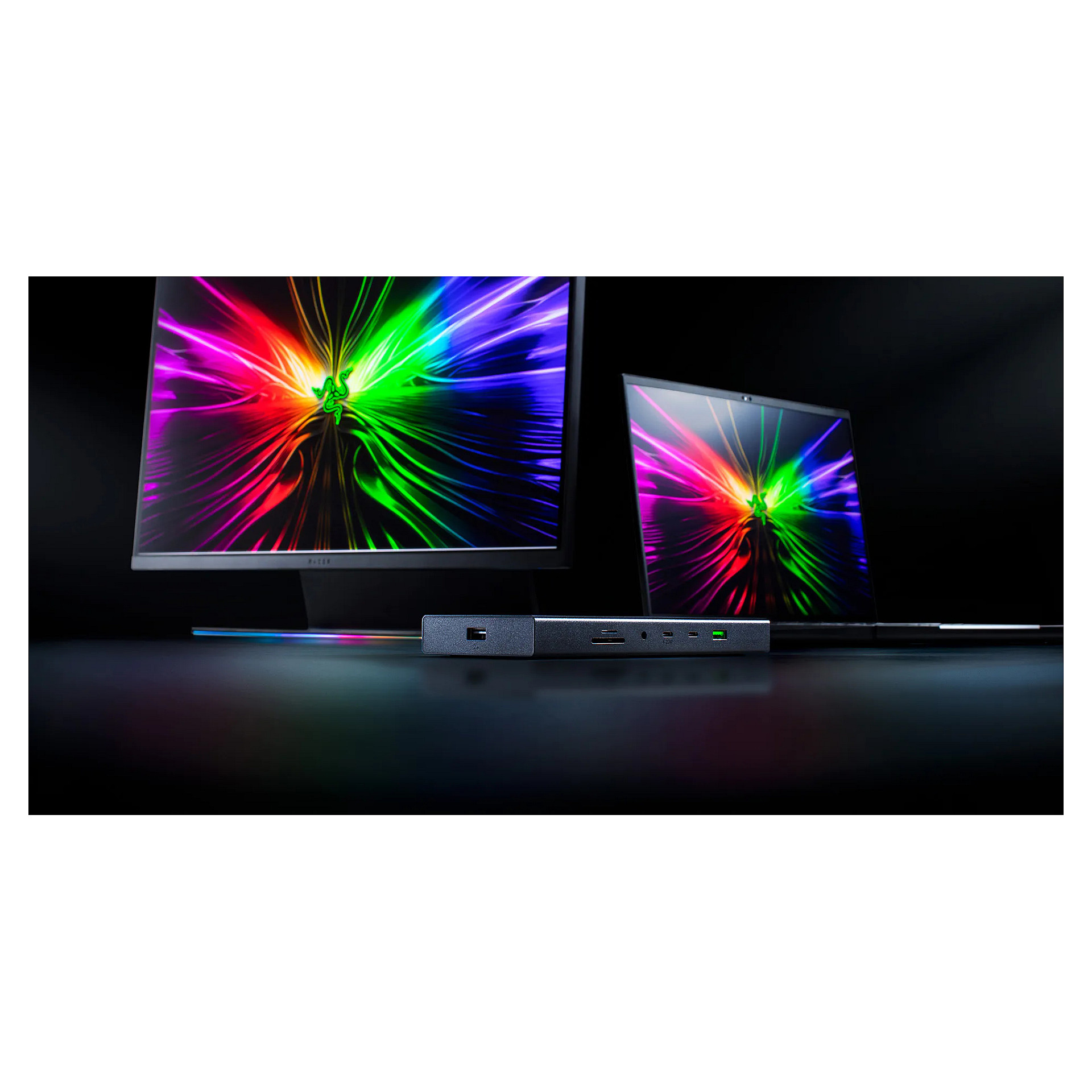 Docking Station Razer USB 4 Dock / 5x USB-A / 3x USB-C / HDMI / DisplayPort / Gigabit Ethernet / SD-MicroSD / 100W PD – Zezë - 5