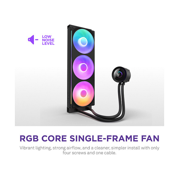Ftohës për Procesor NZXT Kraken Plus 360 RGB / 360mm / AIO / RGB / LCD - Zezë - 6