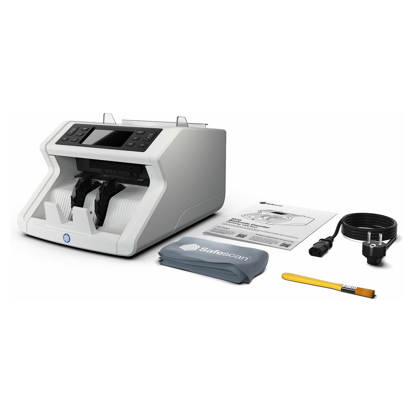 Numërues Kartëmonedhash Safescan 2210 G2, 1000 kartëmonedha/min, UV, Kontroll Madhësie, LCD 3.9″ - Gri