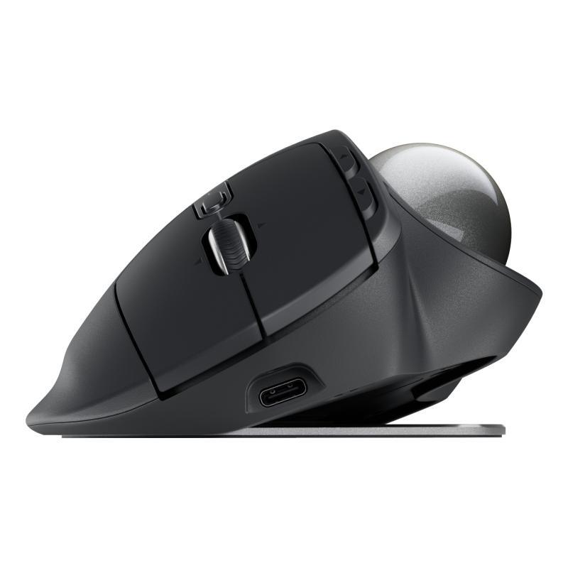 Maus pa kabllo Logitech MX Ergo S Advanced Trackball / Bluetooth / 2.4GHz / Logi Bolt / 2048 DPI / 8 Butona - Grafit - 3