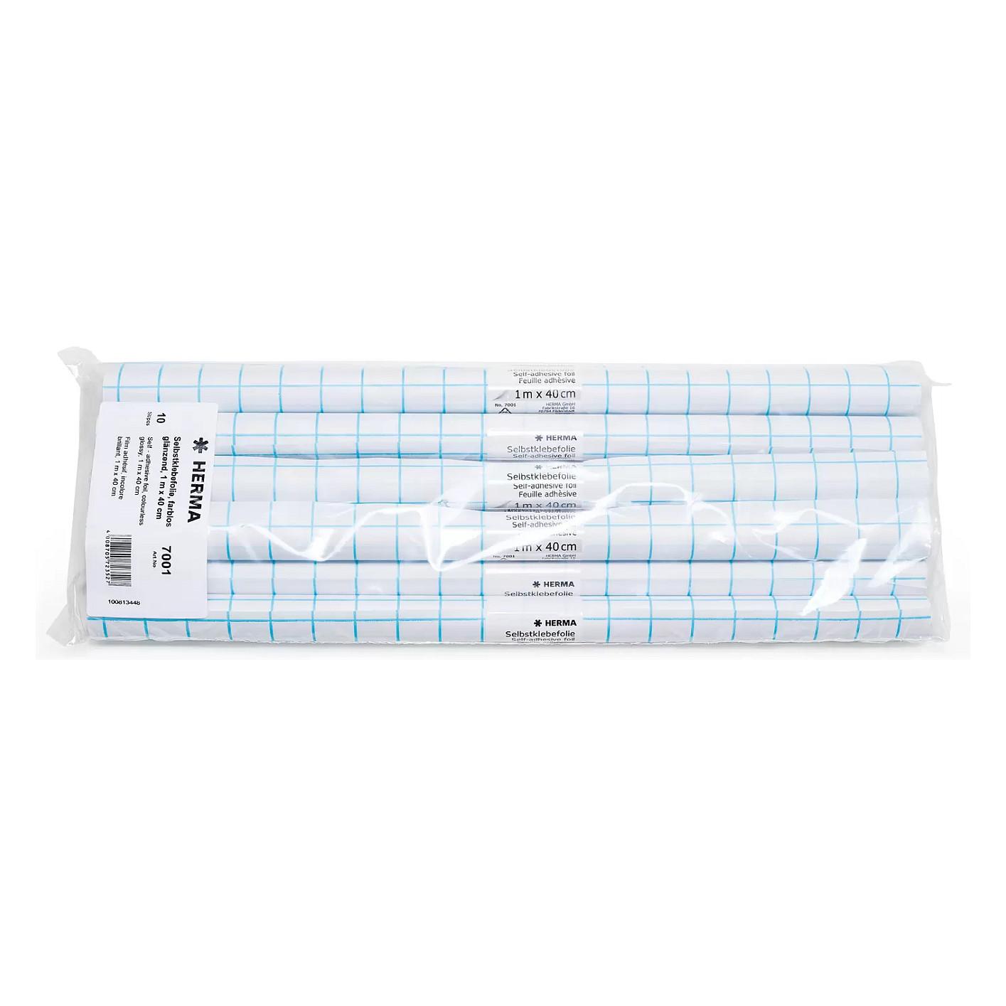 Foli Vetëngjitëse HERMA 7001, PP, 40 cm x 1 m, 60 mikron, me Shkëlqim - Transparente - 3