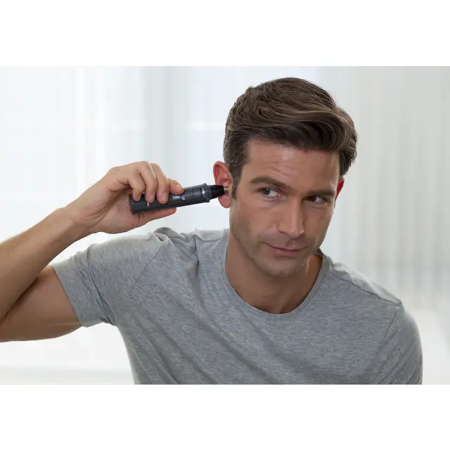 Makinë e rrojës për hundë dhe veshë Panasonic ER-GN33-H301 / Dual-Blade / Stainless Steel / 0.5mm / Washable – Zezë - 4