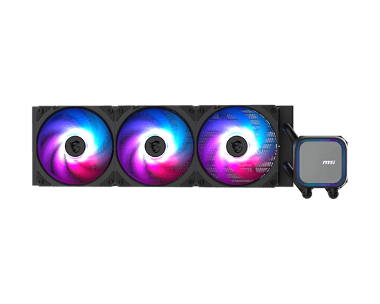 Ftohës për Procesor MSI MAG CORELIQUID A13 360 / AIO Liquid Cooler / 360mm Radiator / 3×120mm ARGB PWM Fans – Zezë - 2