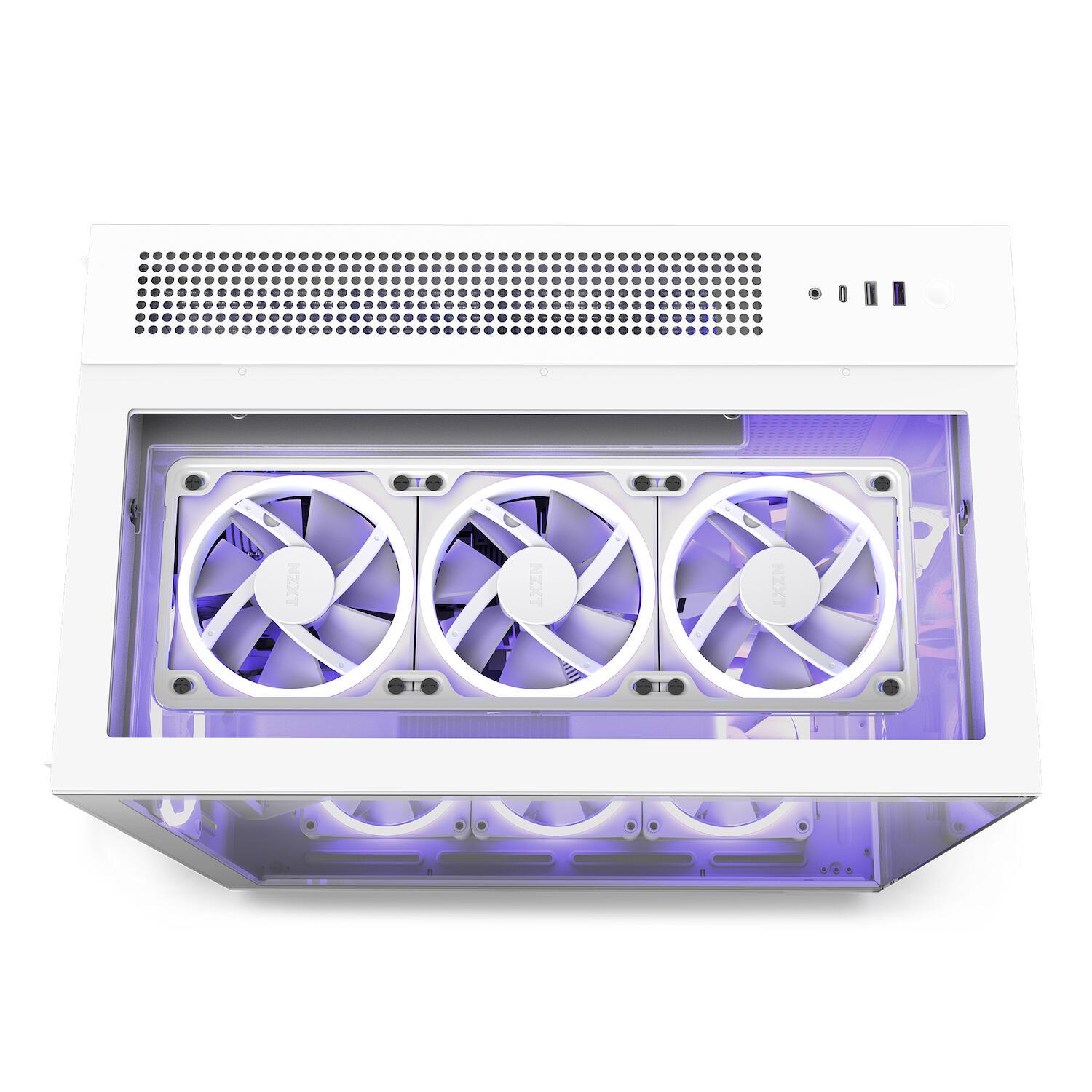 Kasë PC NZXT H9 Elite / Mid Tower / ATX / 3x 120mm RGB + 1x 120mm Fan / Tempered Glass – Bardhë - 3