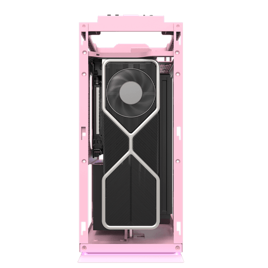 Kasë DarkFlash DLH21 / Mini-ITX / SFX / Light Strip ARGB / Mesh - Rozë - 2