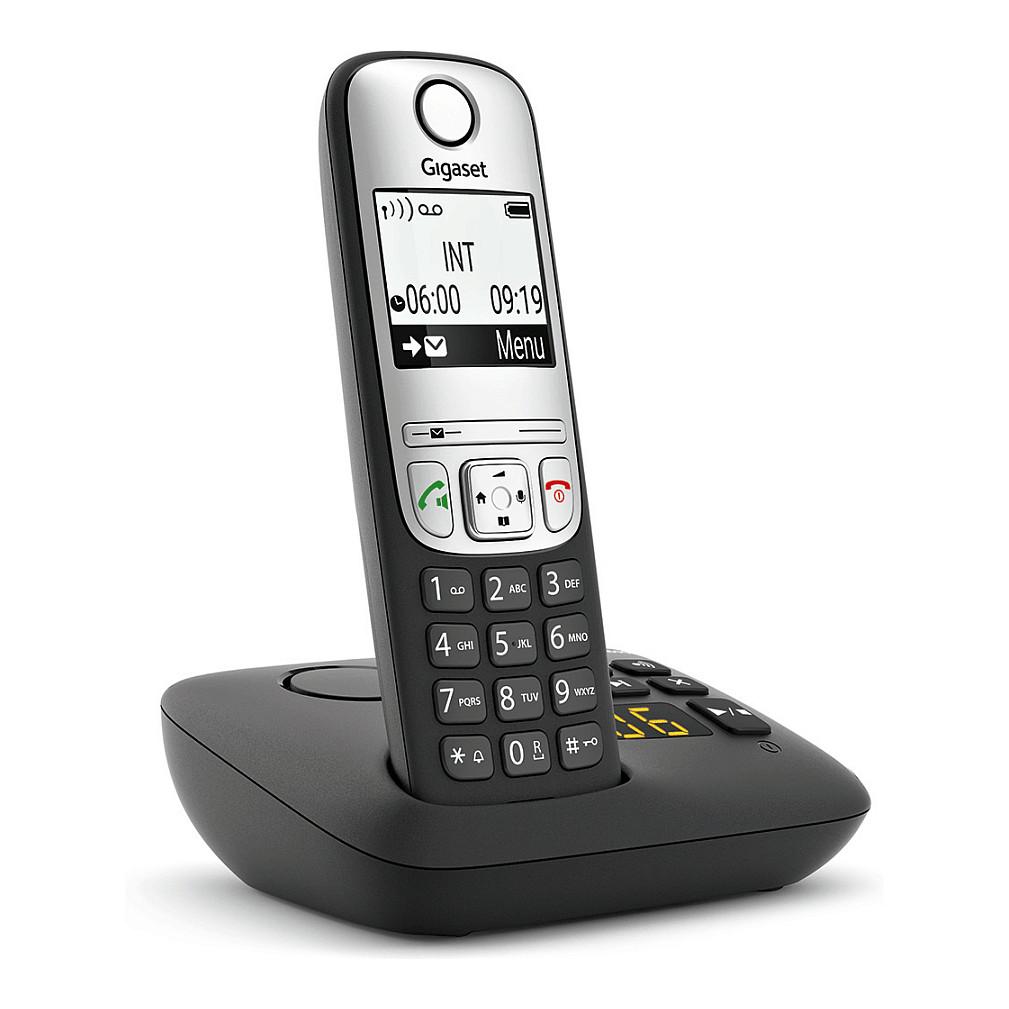 Telefon DECT Gigaset A690A / S30852-H2830-B101 / 1 Aparat / Sekretar Telefonik / Ekran 2" / 100 Kontakte / Hands-Free / Deri 14 orë Bisedë – Zezë - 5