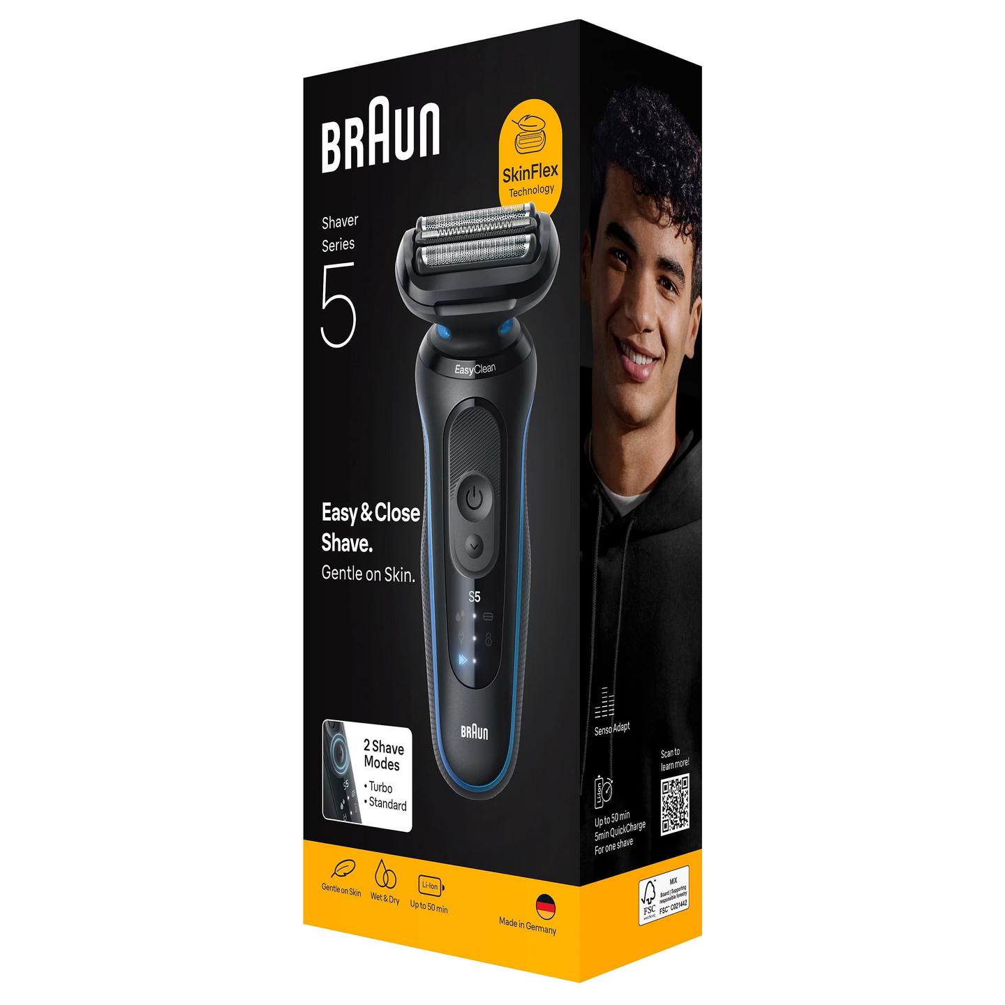 Makinë e rrojës Braun Series 5 52-B1000s - Zezë/Blu - 3
