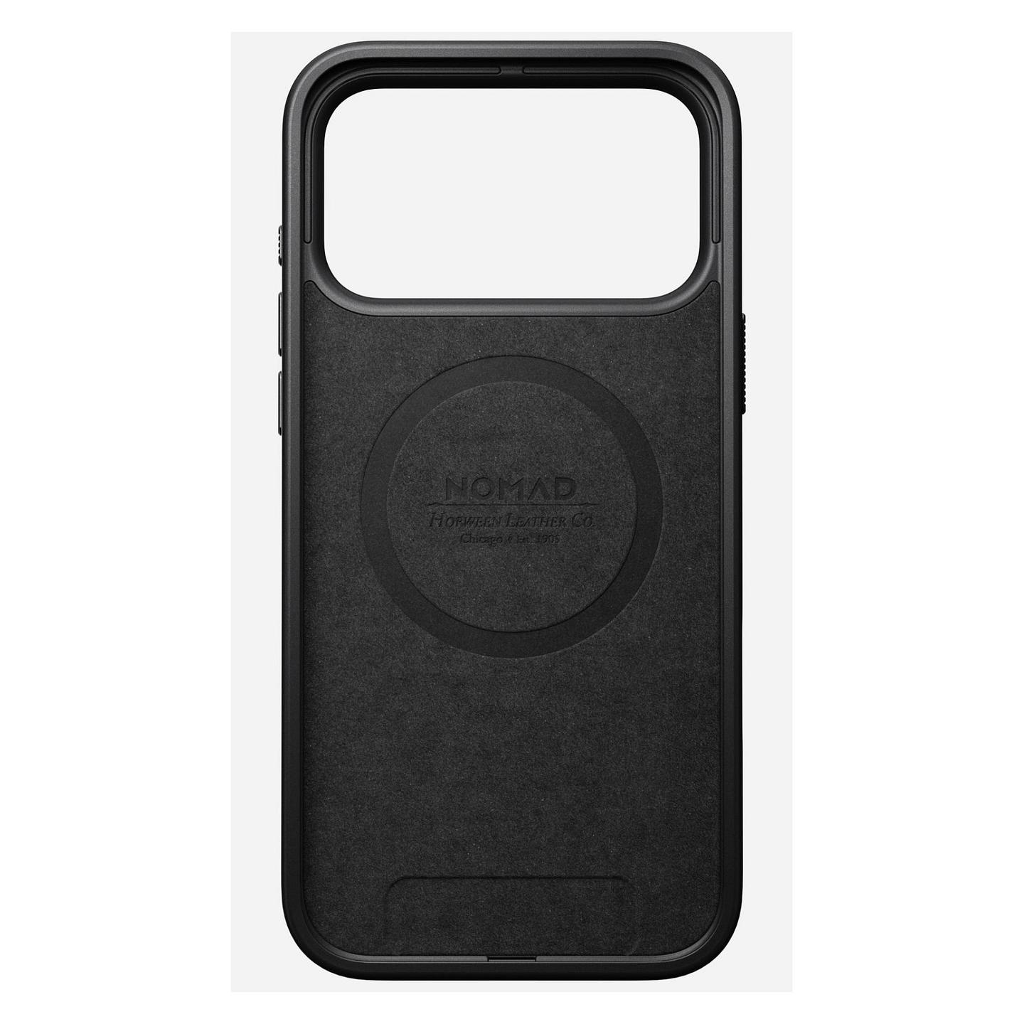Case për Telefon Nomad Modern Leather Case, iPhone 17 Pro Max, Horween Leather, MagSafe, Qi2, Mbrojtje deri 2.4m - Bordo - 6
