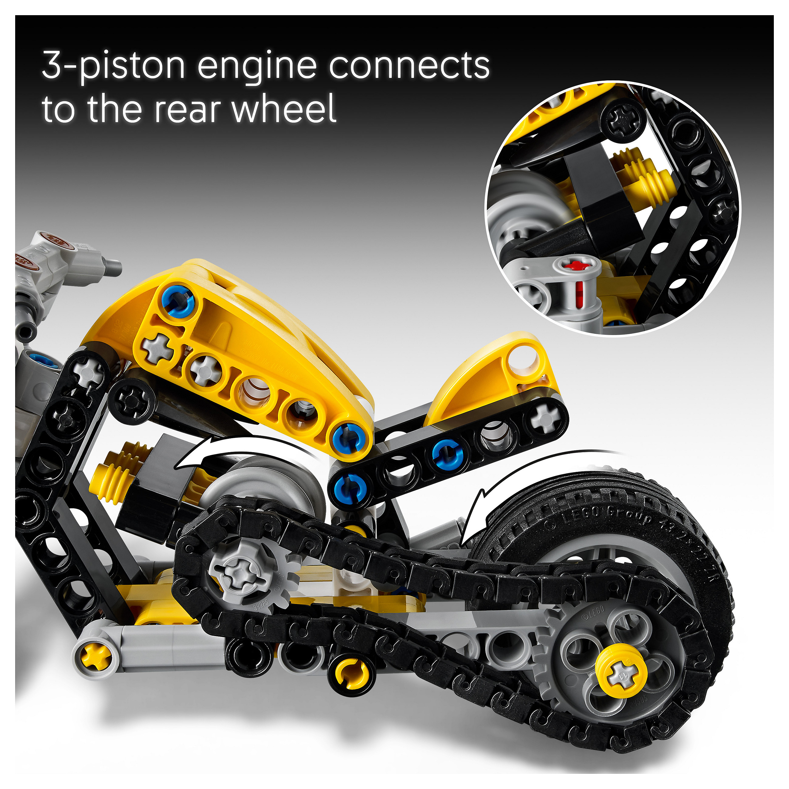 LEGO Technic Yellow Motorbike 42225 - 30
