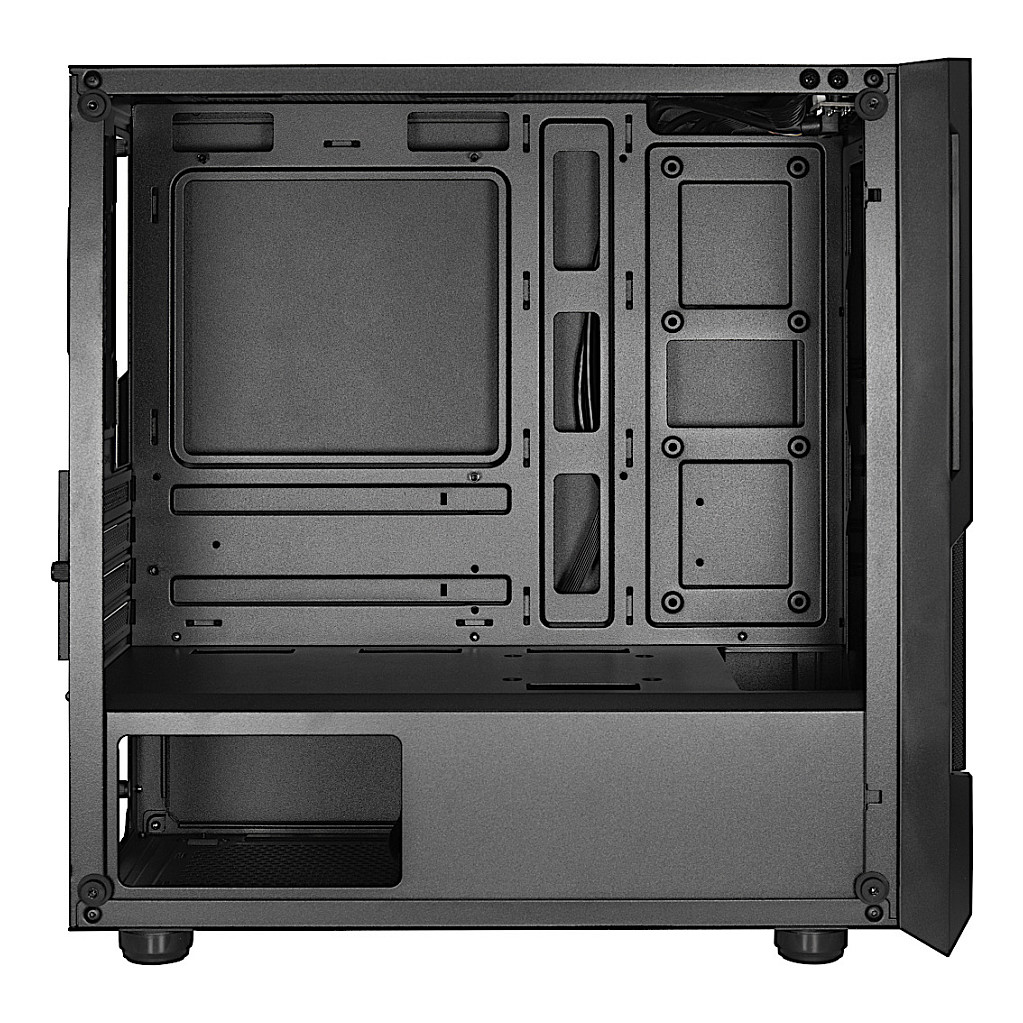Kasë PC Inter-Tech SM-007 Enforcer / Mini Tower / Micro-ATX / Mini-ITX / 2x 120/140mm Fan Support / 3x 2.5" + 1x 3.5" Bay / Tempered Glass - Zezë - 5