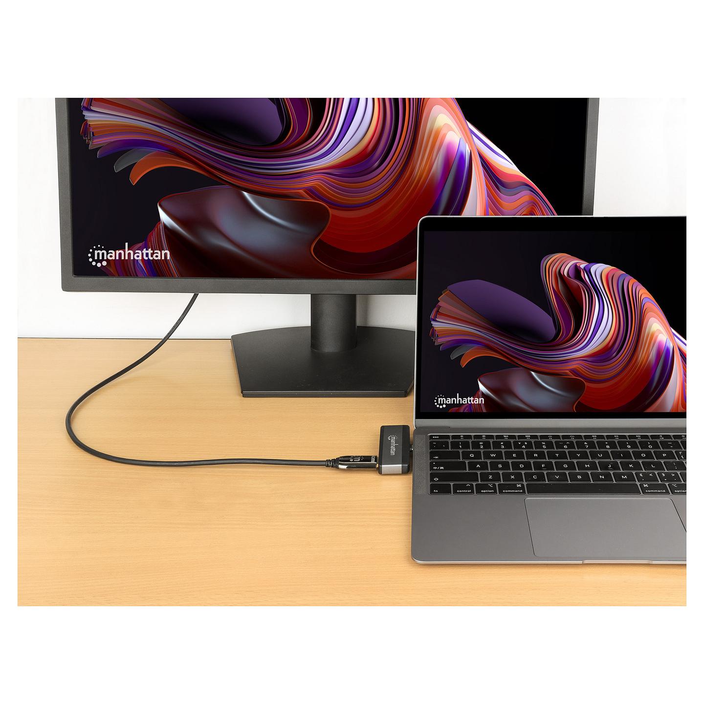 Docking Station Manhattan 190404 / 1x USB-A / 1x USB-C / HDMI / 3.5mm Audio / 100W PD – Hiri - 10