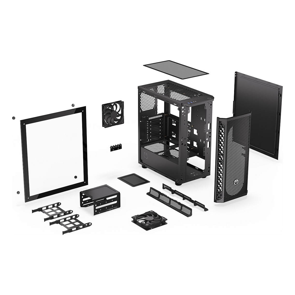 Kasë PC ENDORFY Signum 300 Core / Midi Tower / ATX / 1x 120mm + 1x 120mm Fan / Tempered Glass - Zezë - 30