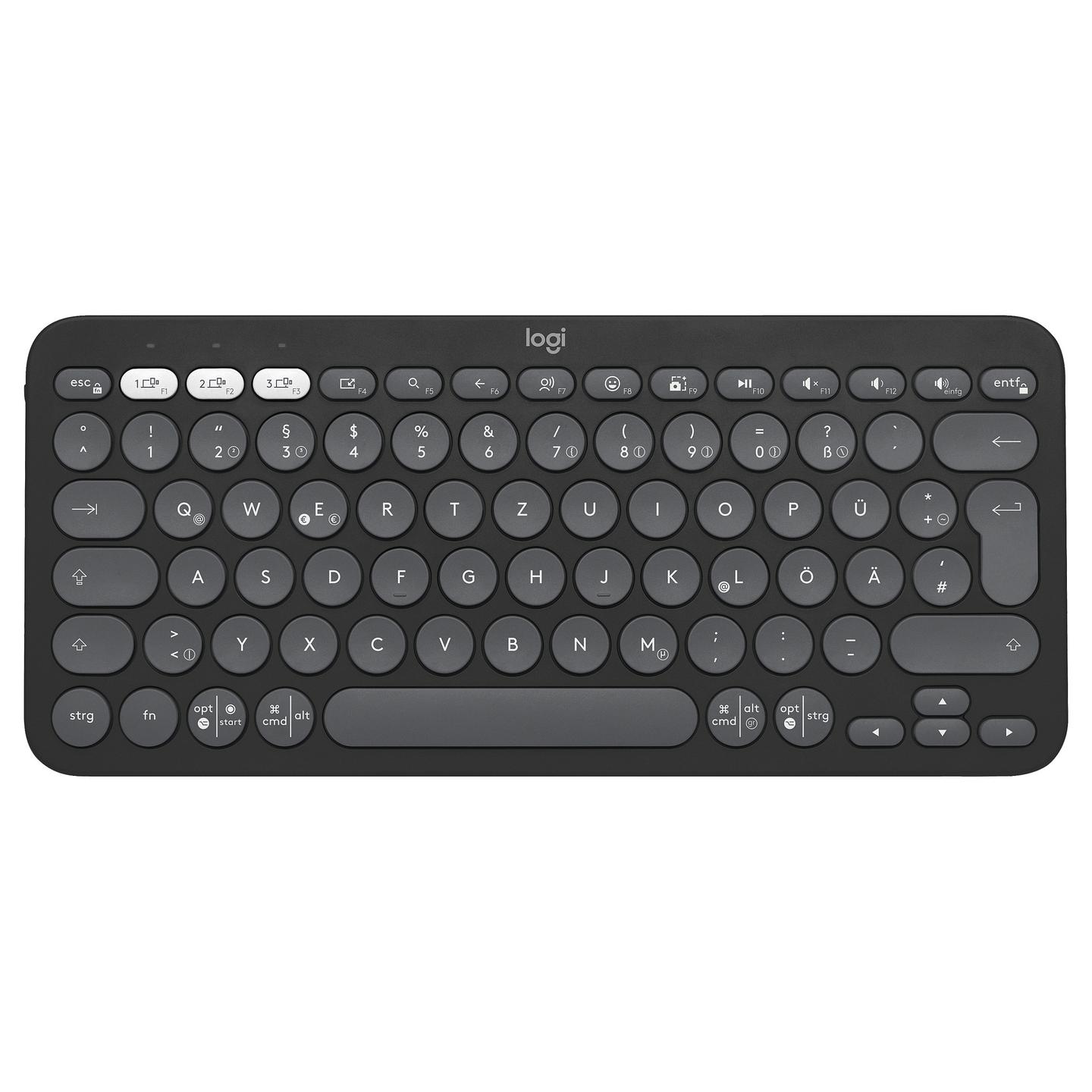 Tastierë pa kabllo Logitech Pebble Keys 2 K380s / QWERTZ / Scissor / Bluetooth / Mini - Grafit