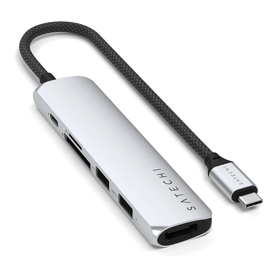 Hub Satechi ST-P6SS / 2x USB-A / 1x HDMI / SD / 1x USB-C 75W – Argjend - 5