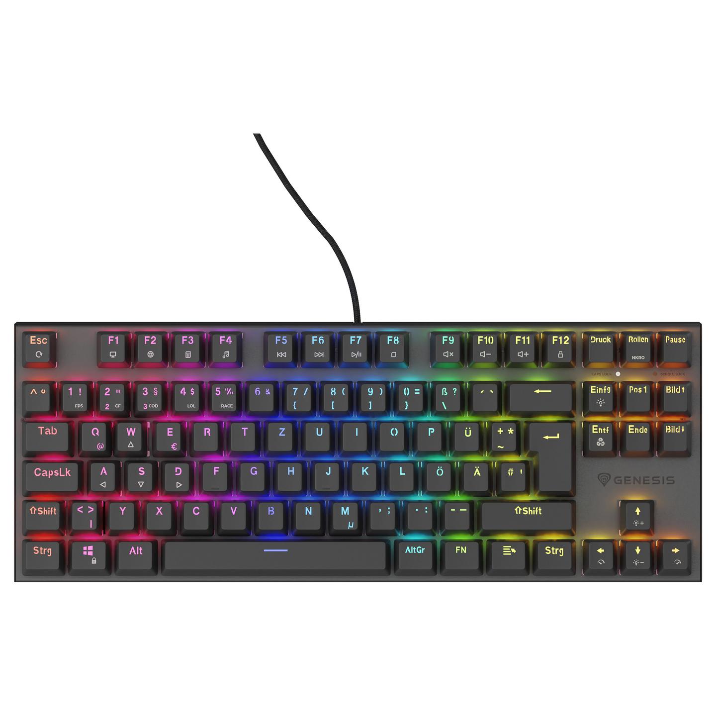 Tastierë me kabllo Genesis Thor 303 TKL NKG-1886 / Mekanike / RGB / TKL / USB / QWERTZ Gjerman – E zezë - 4