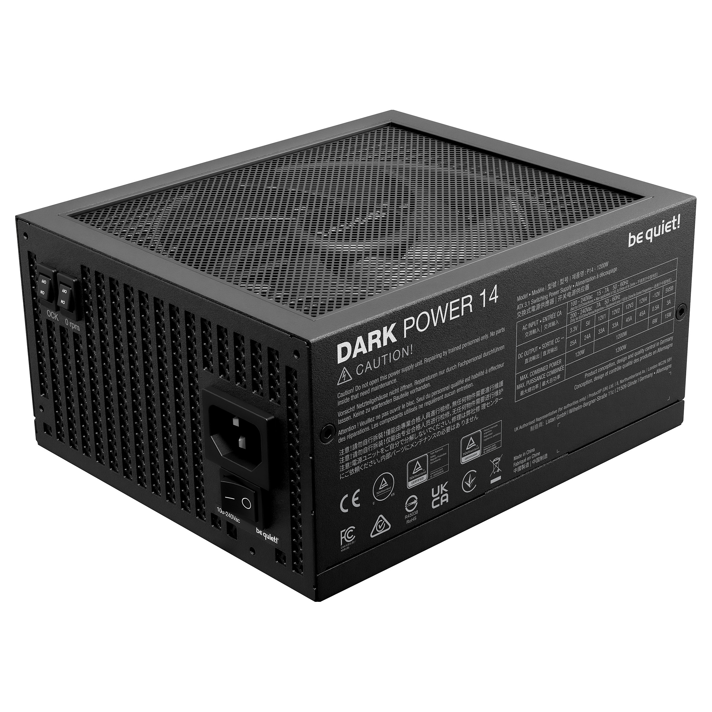 Furnizues Energjie Be Quiet! Dark Power 14 / 1200W / ATX 3.1 / 80 PLUS Titanium / Fully Modular - Zezë - 3