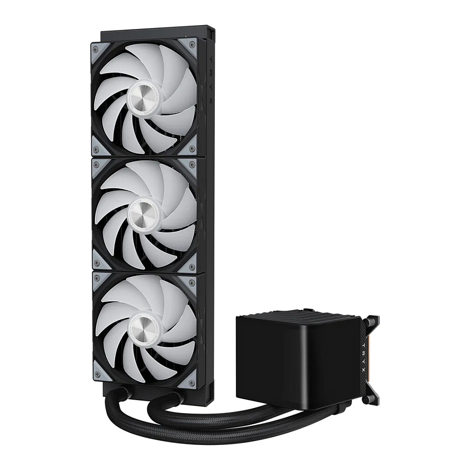 Ftohës për Procesor TRYX PANORAMA 360 ARGB / AIO / 360mm / 3×120mm ARGB Fan / 3D AMOLED / 320W TDP / LGA115x/1200/1700/1851 / AM4/AM5 – Zezë - 4