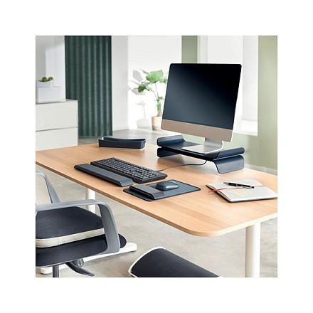Mbajtëse për Monitor Leitz Ergo 65040089, 1 Monitor, Deri në 27", 2 Nivele të Lartësisë, 55 mm dhe 77 mm – Gri e Errët - 5