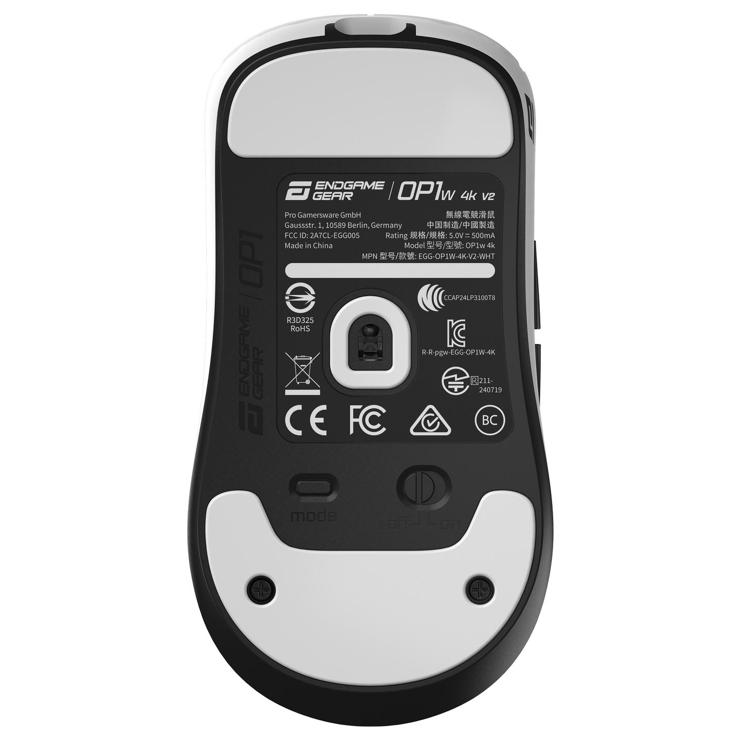 Maus Gaming Endgame Gear OP1w 4K v2 / Wireless / PixArt PAW3950 / 30.000 DPI / 4000Hz / 6 Butona / 2.4 GHz - Bardhë - 11