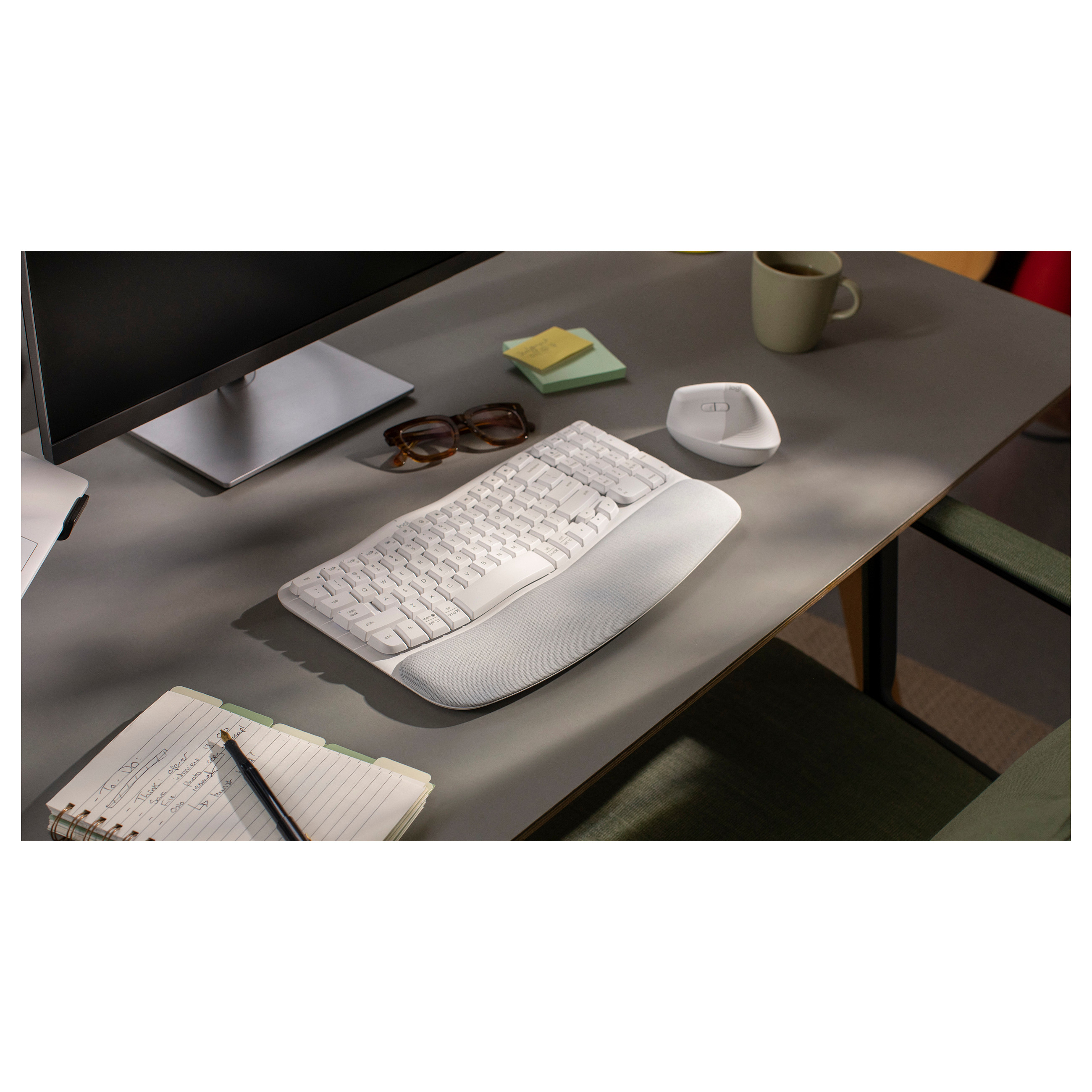 Tastierë pa kabllo Logitech Wave Keys / QWERTY / Membrane / RF Wireless + Bluetooth - Bardhë - 9