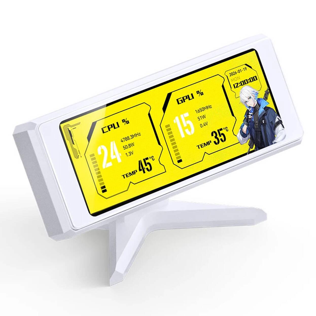 Ekran për Kasë Jonsbo DS339, 3.39" IPS, 376×960, USB - Bardhë - 3