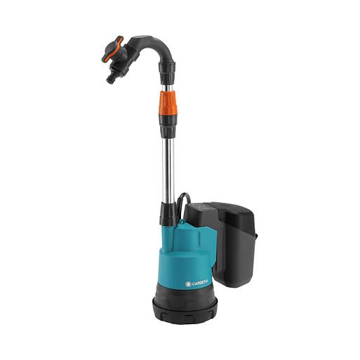 Pompë për Fuçi Shiu me Bateri GARDENA 2000/2 18V P4A, 2000 l/h, 2 bar, 18V, P4A Solo - Blu/Zezë - 2