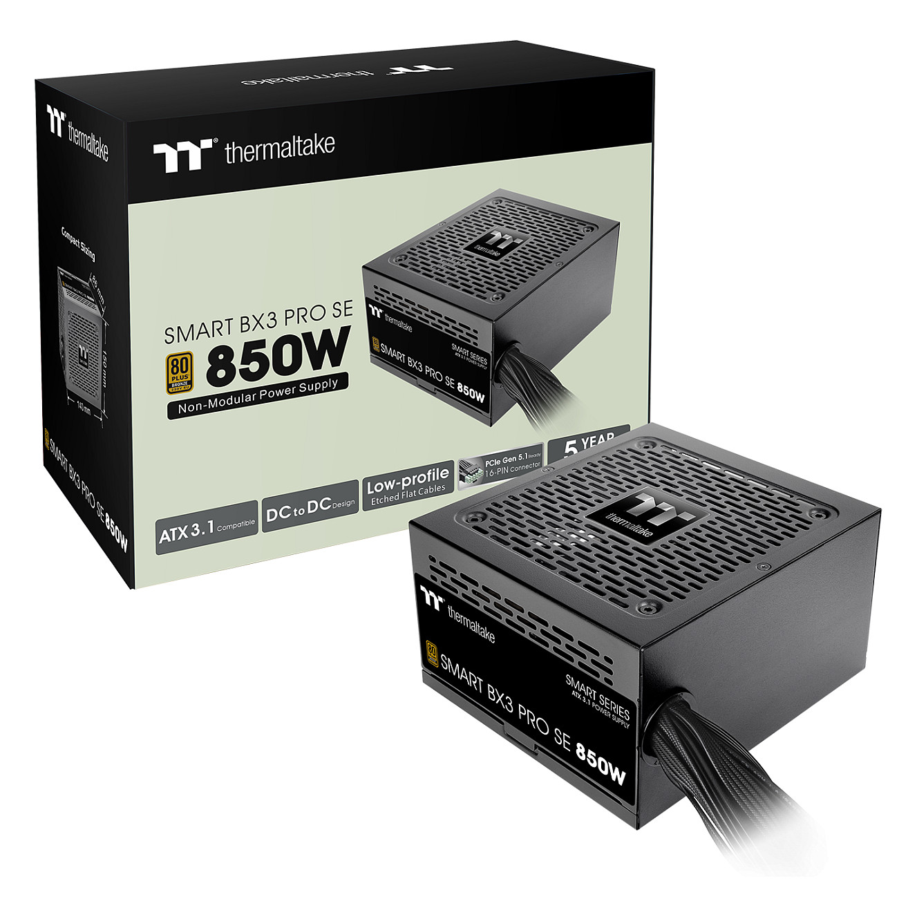 Furnizues Energjie Thermaltake Smart BX3 Pro SE / 850W / ATX 3.1 / 80 PLUS Bronze / Non-Modular - Zezë - 3