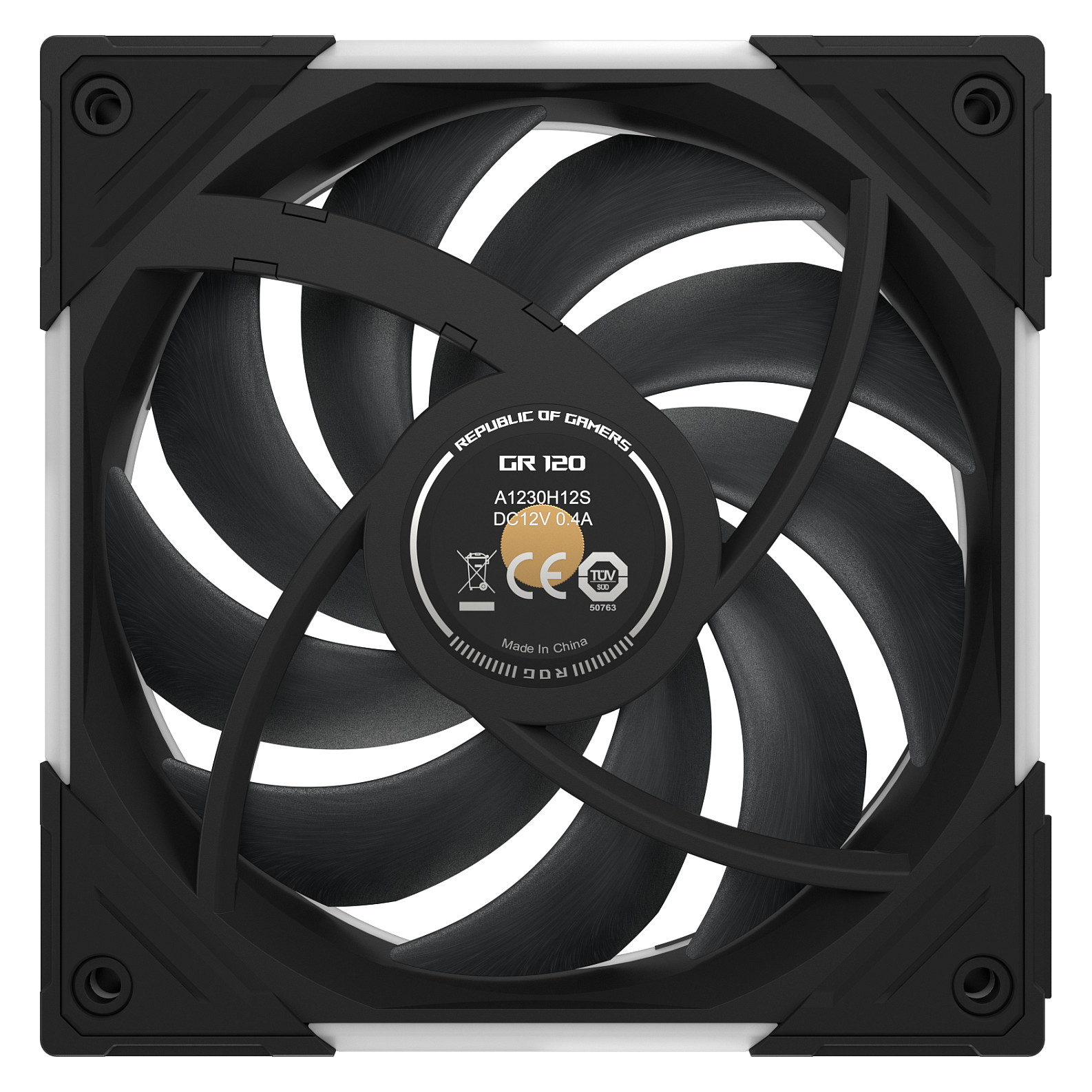 Ftohës për Kasë ASUS ROG Eurux GR120 ARGB Reverse / 120mm / 30mm / PWM / 2200 RPM / 70 CFM / ARGB / 3-Pack / ROG Hub – Zezë/Kuqe/Bardhë - 23
